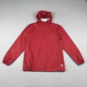 Rains Base Jacket Men’s XXS/XS Red Full‎ Zip Hooded Long Sleeve Waterproof